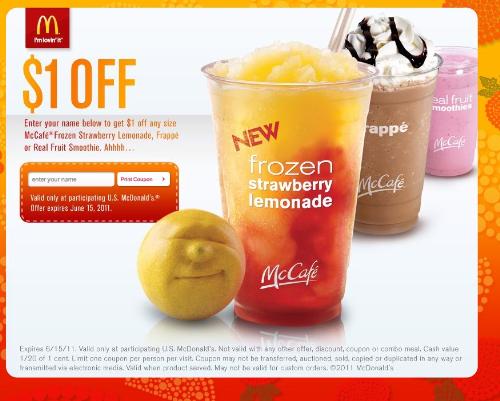 mcdonalds free coupons 2011. McDonalds : Free offer