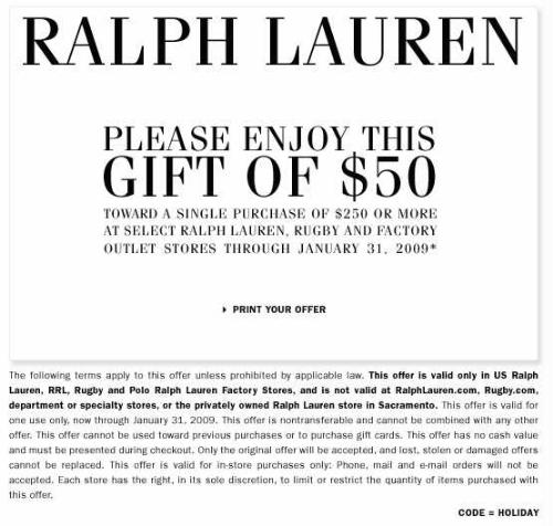 polo ralph lauren outlet coupon
