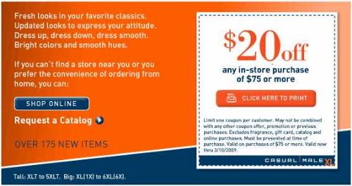 Destination xl in store coupon If you click a merchant link and buy a product or service on their website, we may be paid a fee by the merchant.