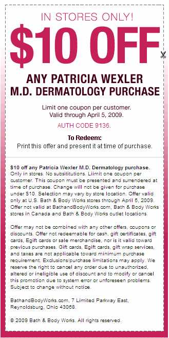 printable bath and body works coupon