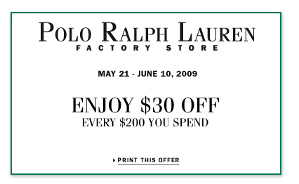 Ralph lauren online coupon may 2018