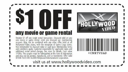 Hollywood Video Coupons 47