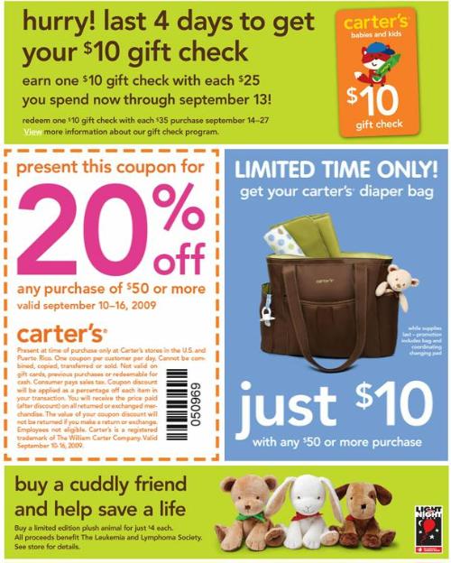 Carters Coupons overstock