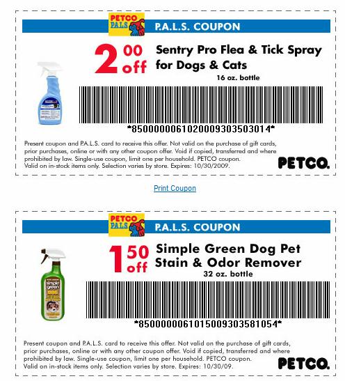 Discount coupons for petco